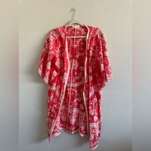 Solitaire scalloped kimono